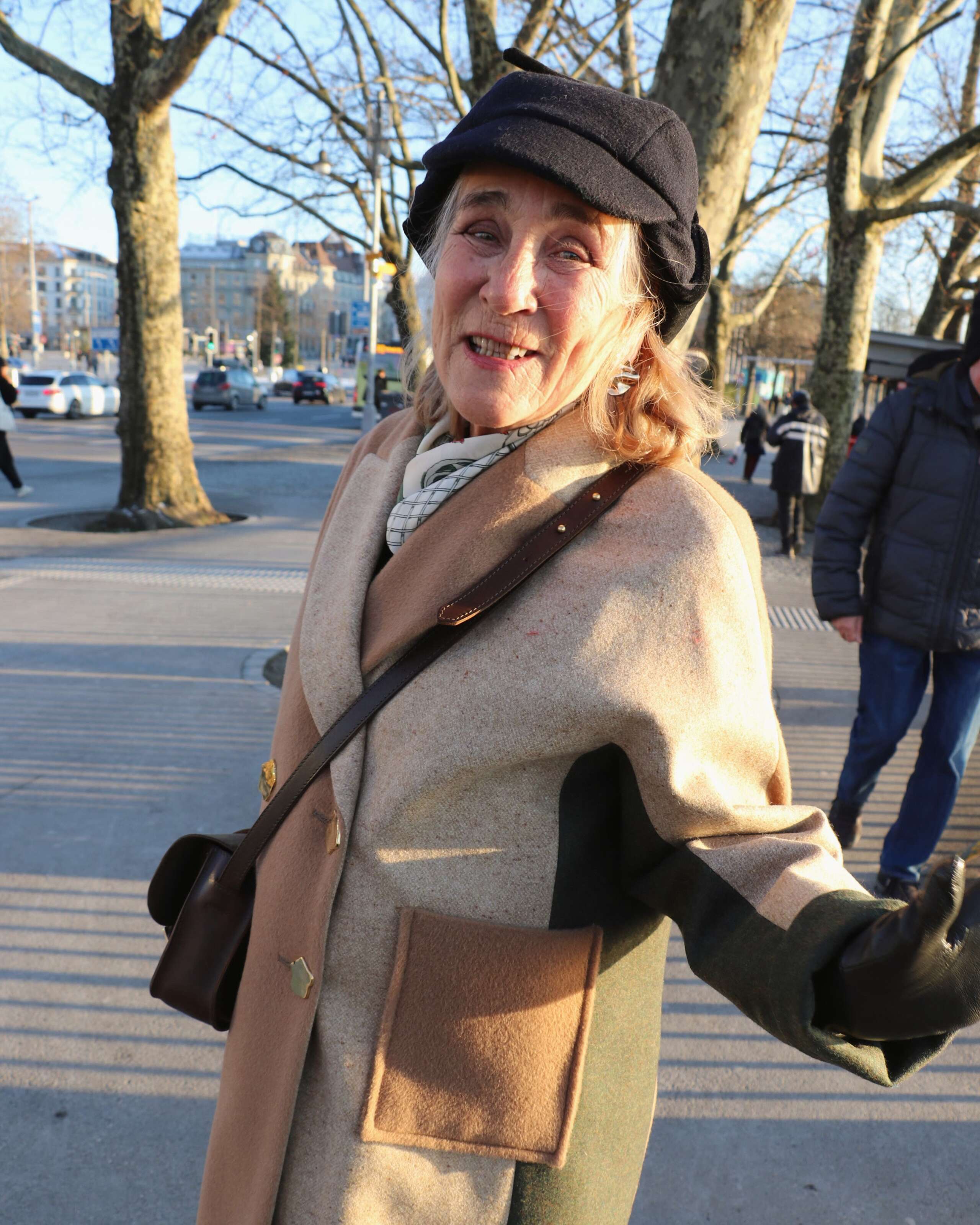 Picture of a women wearing a wool coat