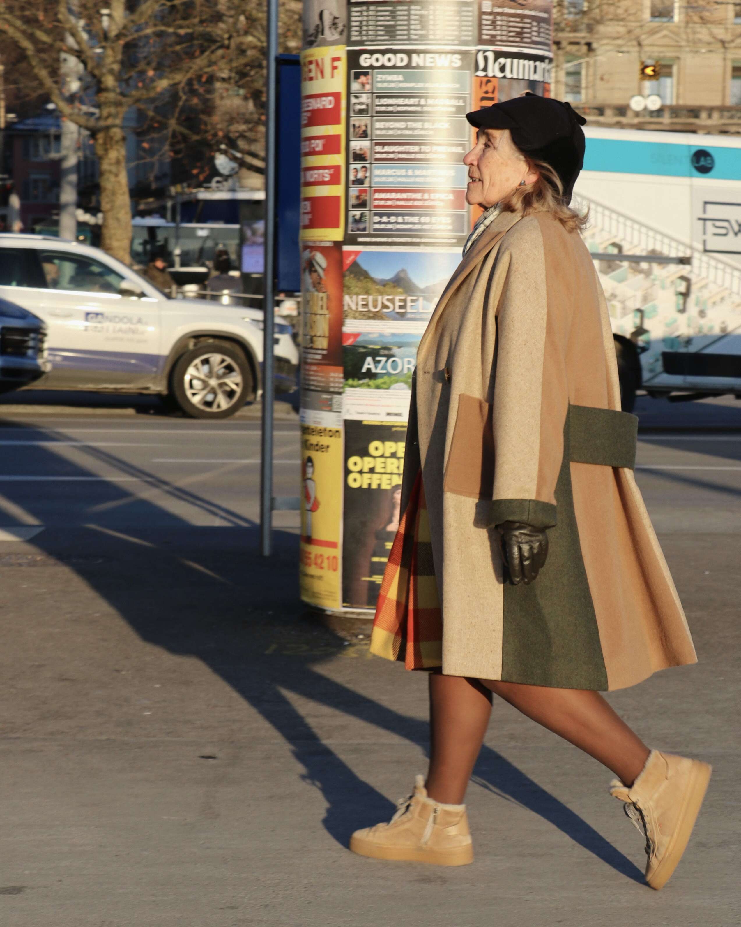 Picture of a women wearing a wool coat