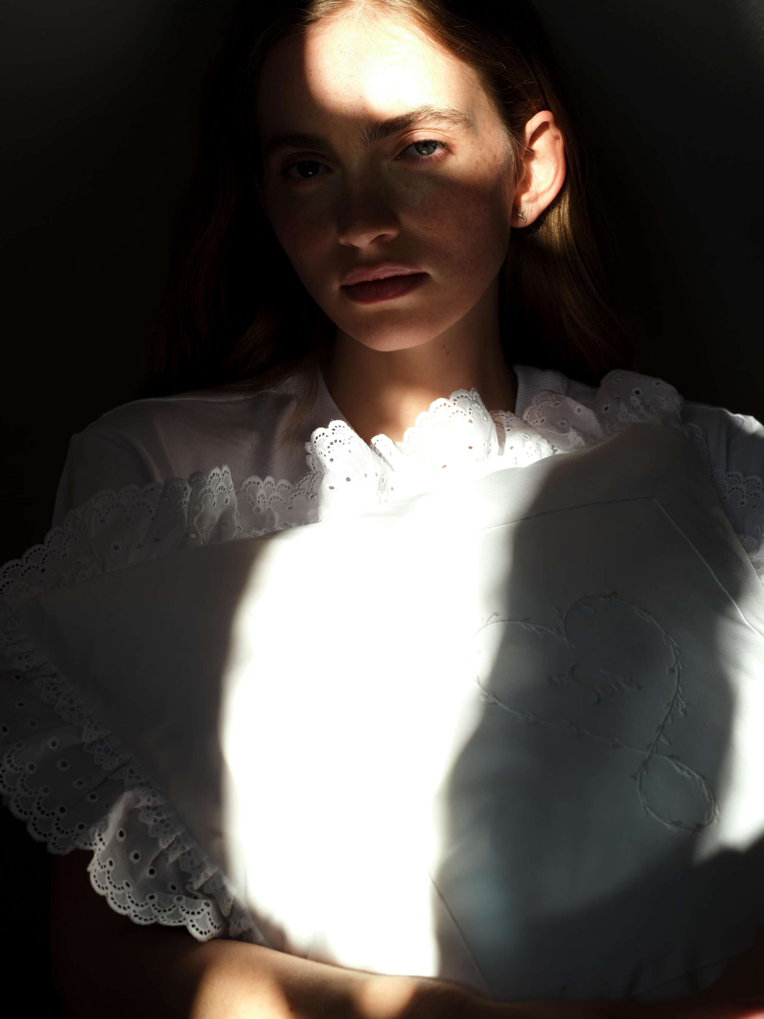 Women with pillow