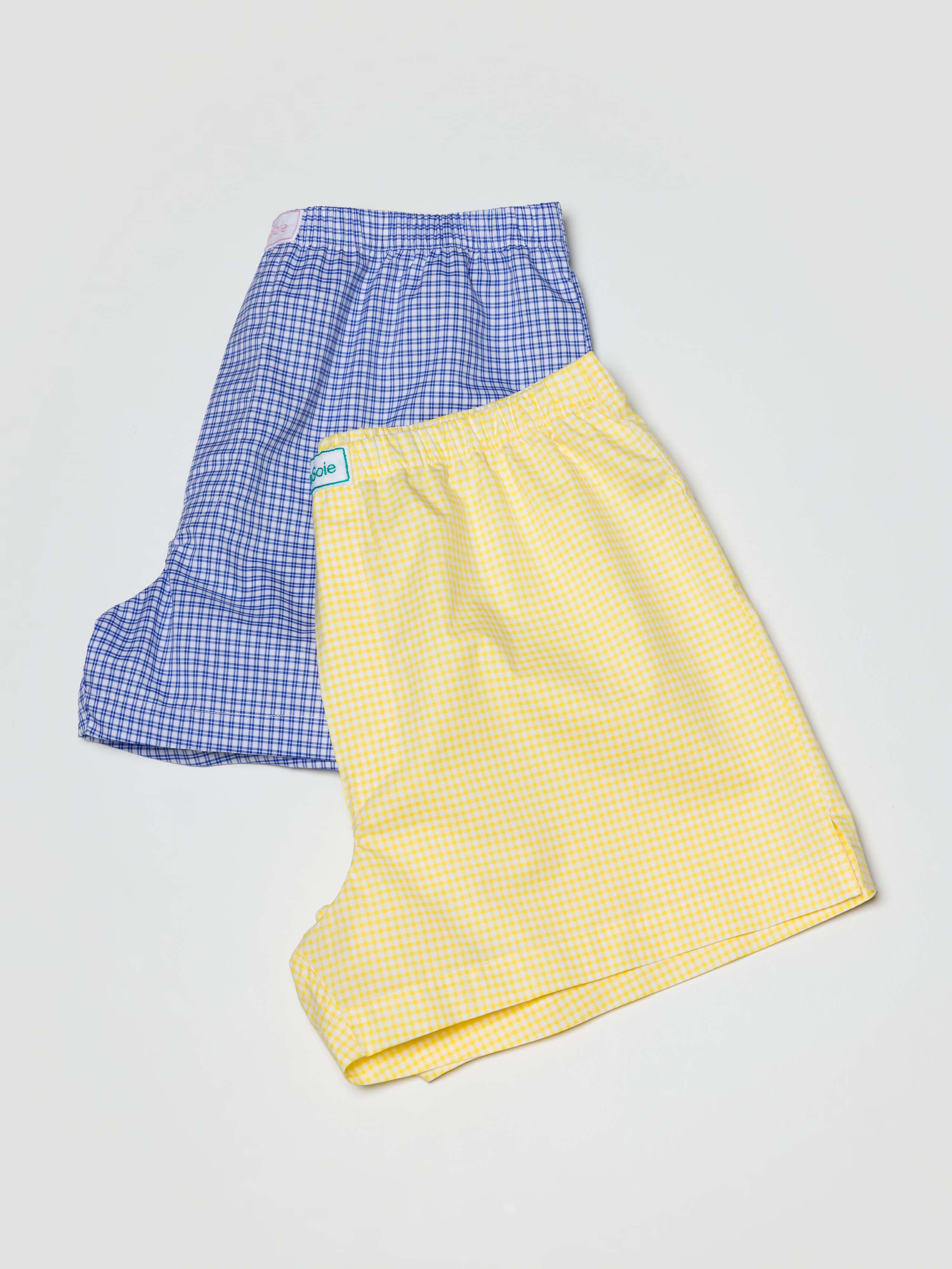 Theo Boxershorts (Set of 2) in Morning Yellow vichy and Midnight Navy check