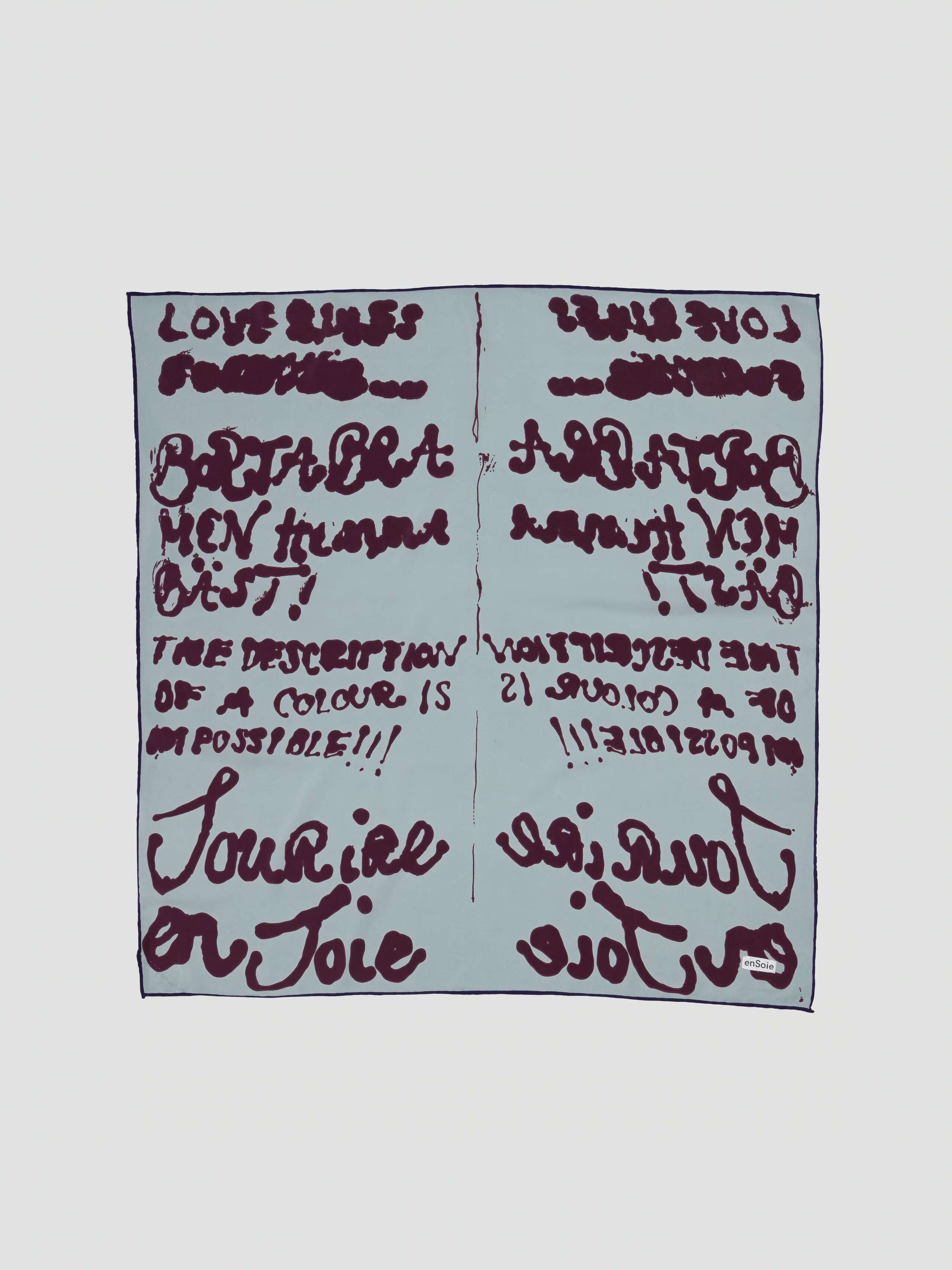 Product Shot of Proverb Crepe de Chine Foulard in dream blue 