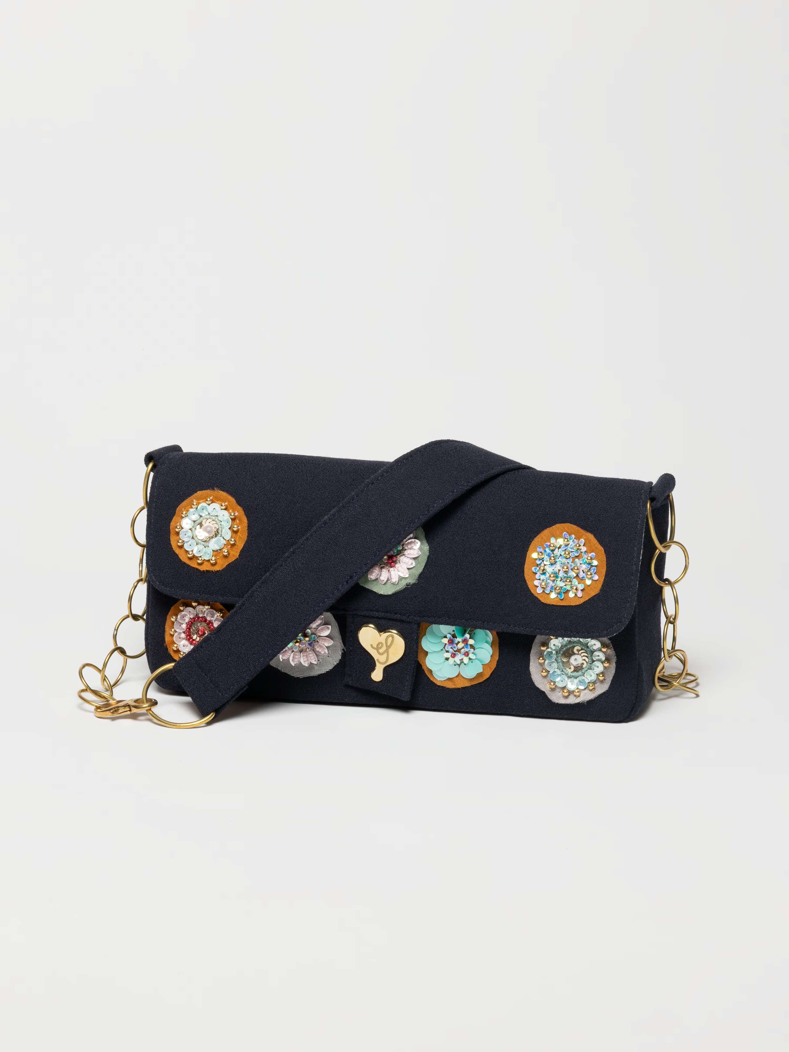 Product Shot of Cheri Bag in Navy with Embellishments 