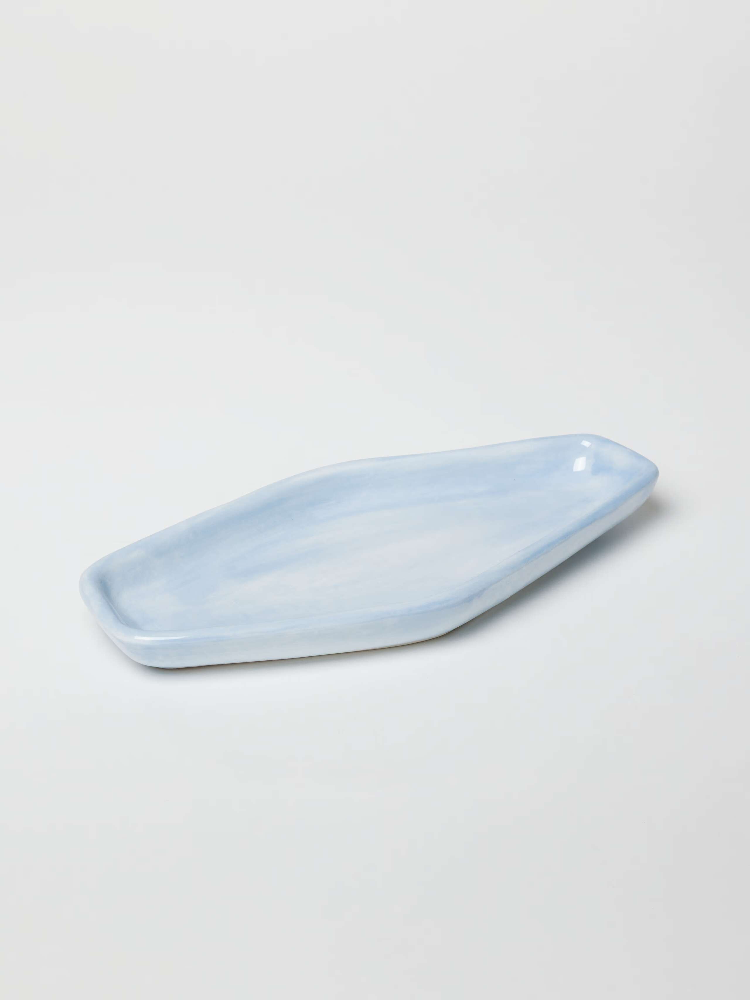 Rhomb Tapas plate medium in light blue