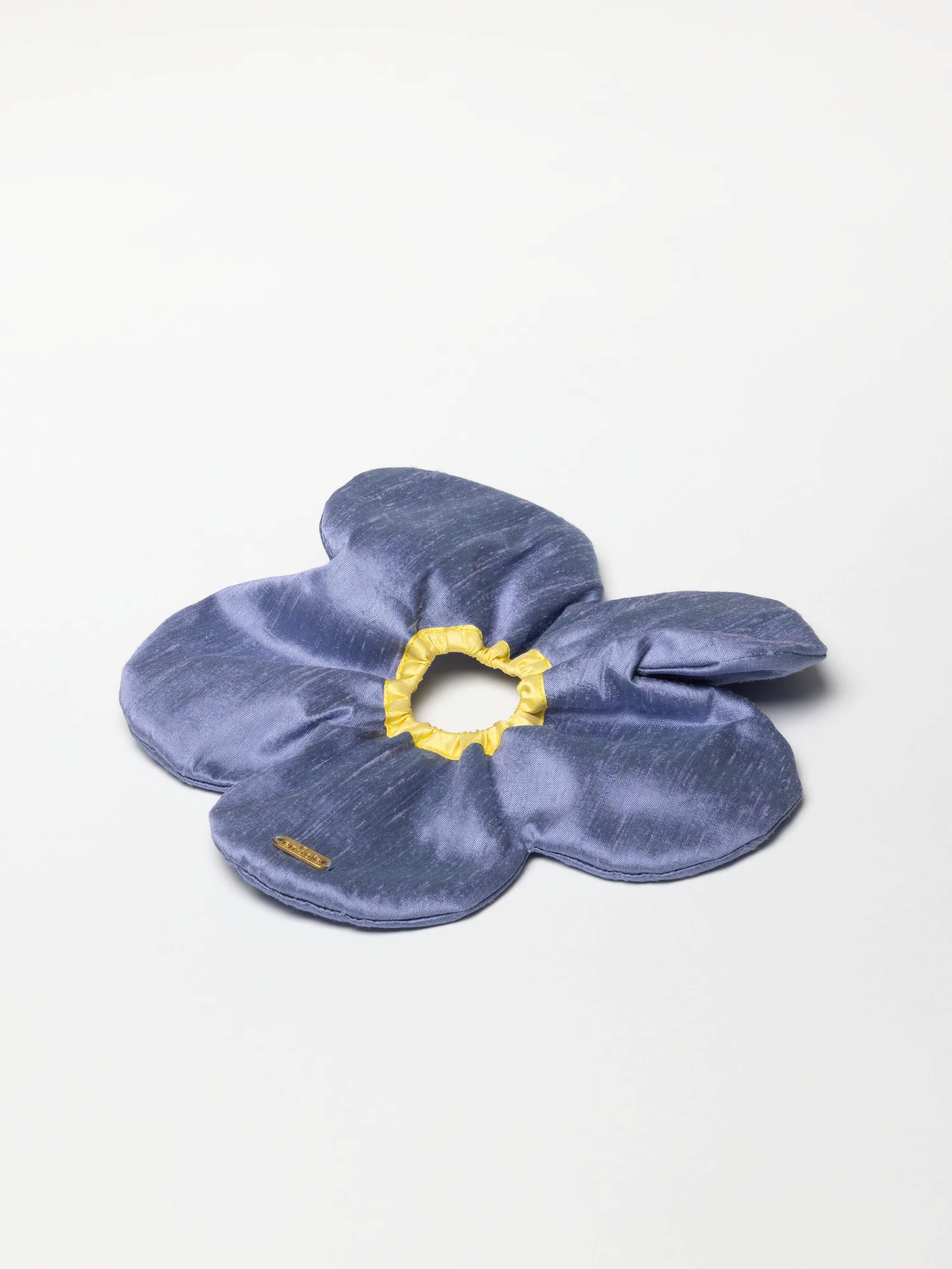 Product Shot of Periwinkle Flower Scrunchie