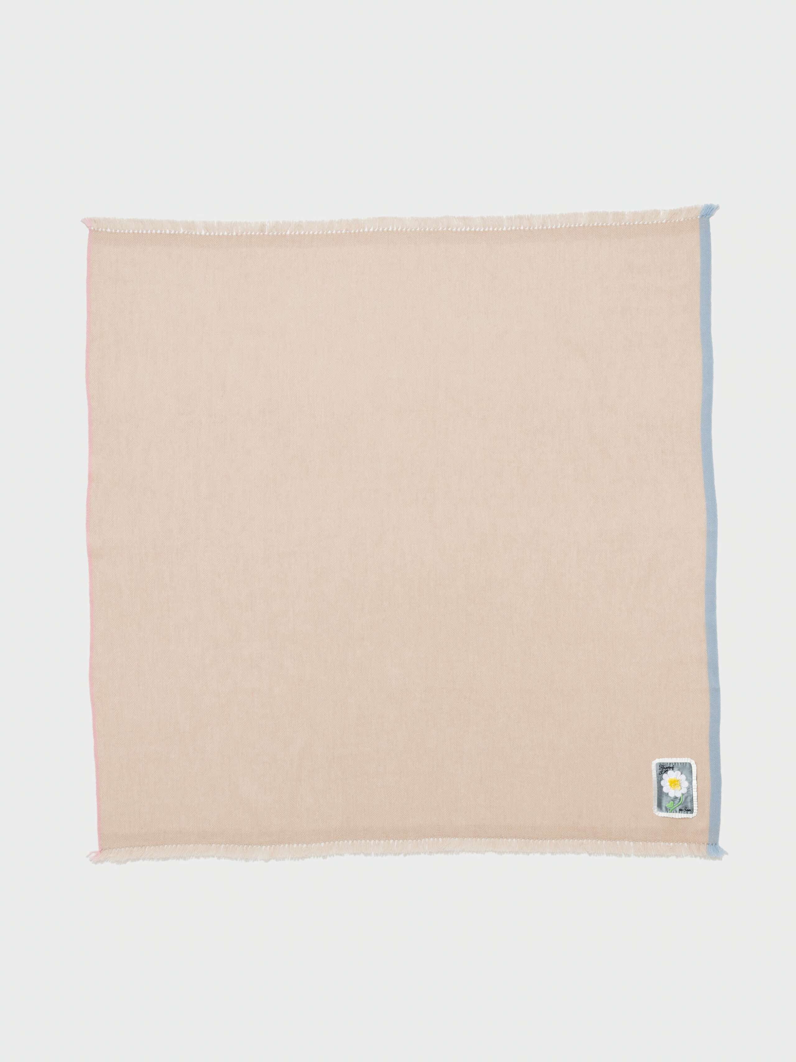 Product Shot of Blia Stole with Mothers Day Label in Cashmere Beige