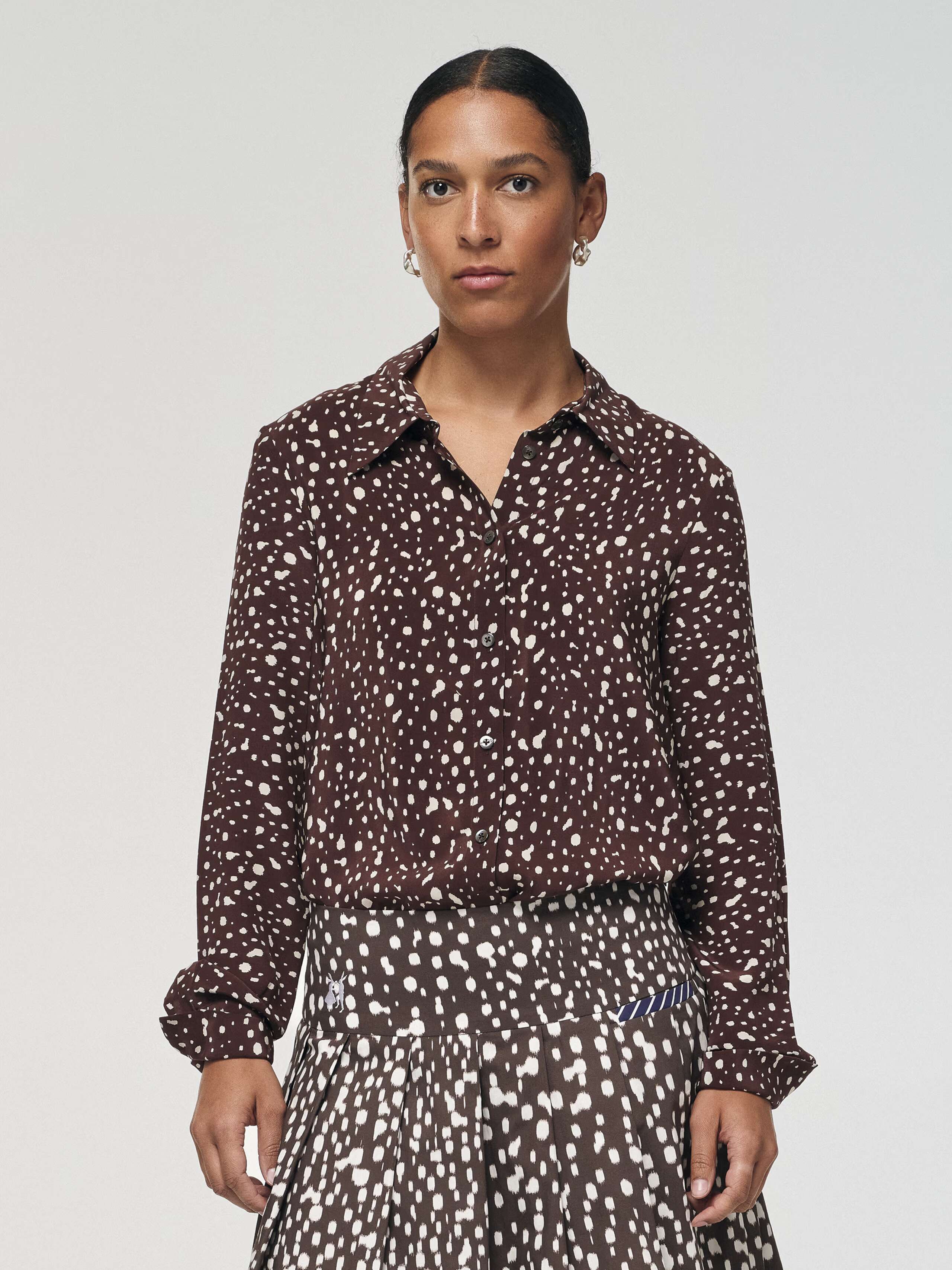 Maxi Blouse in bambi dot print