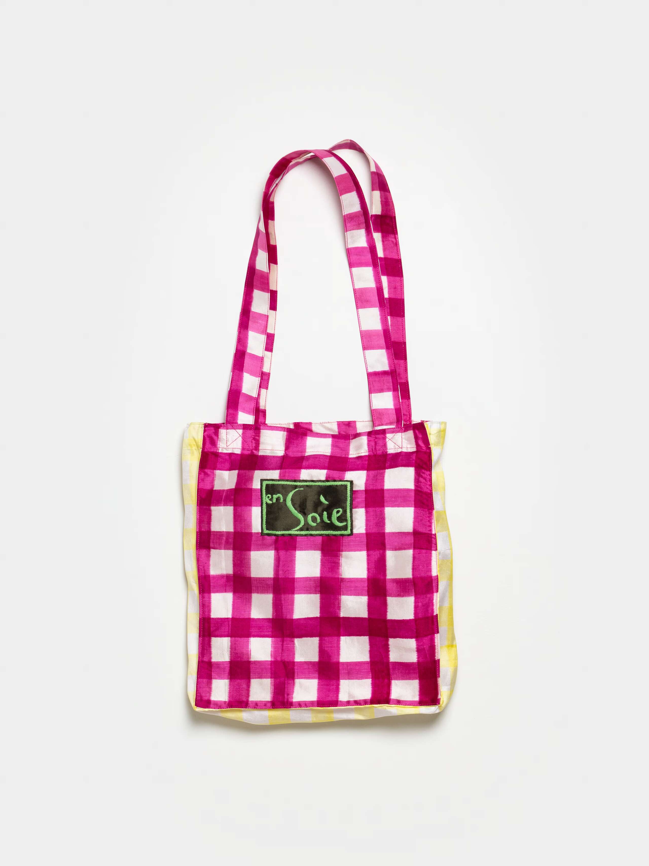 Product Shot of Carry Less Bag Doupion Silk in Hot Pink