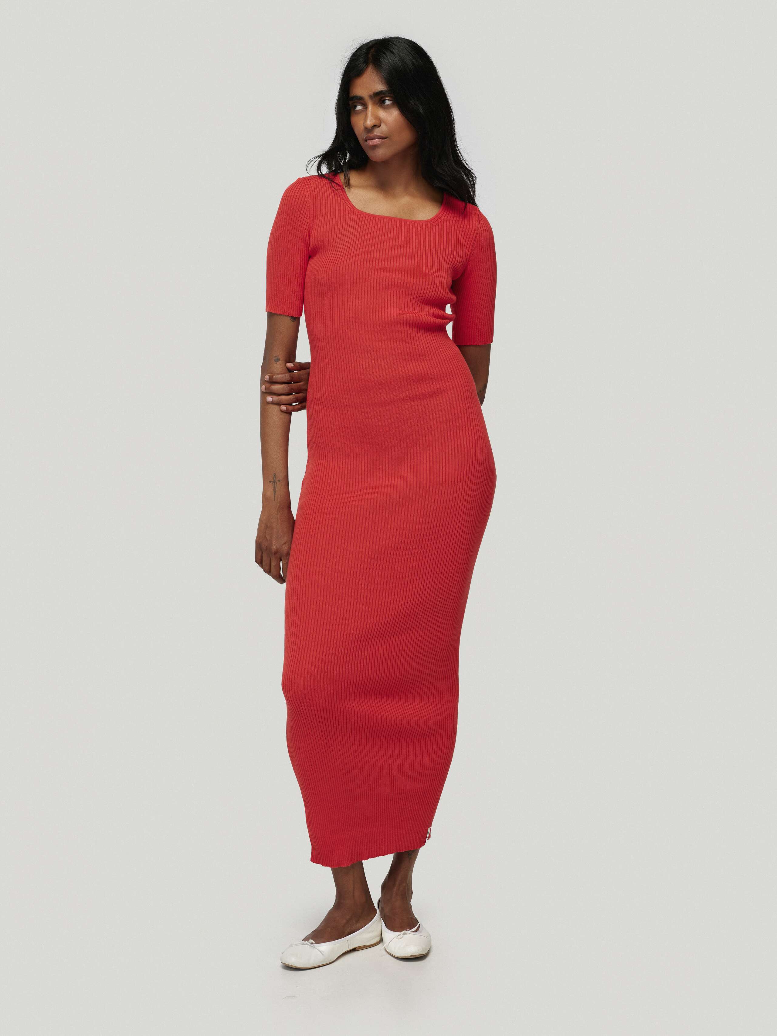 Product Shot of Vicky Dress in Red 