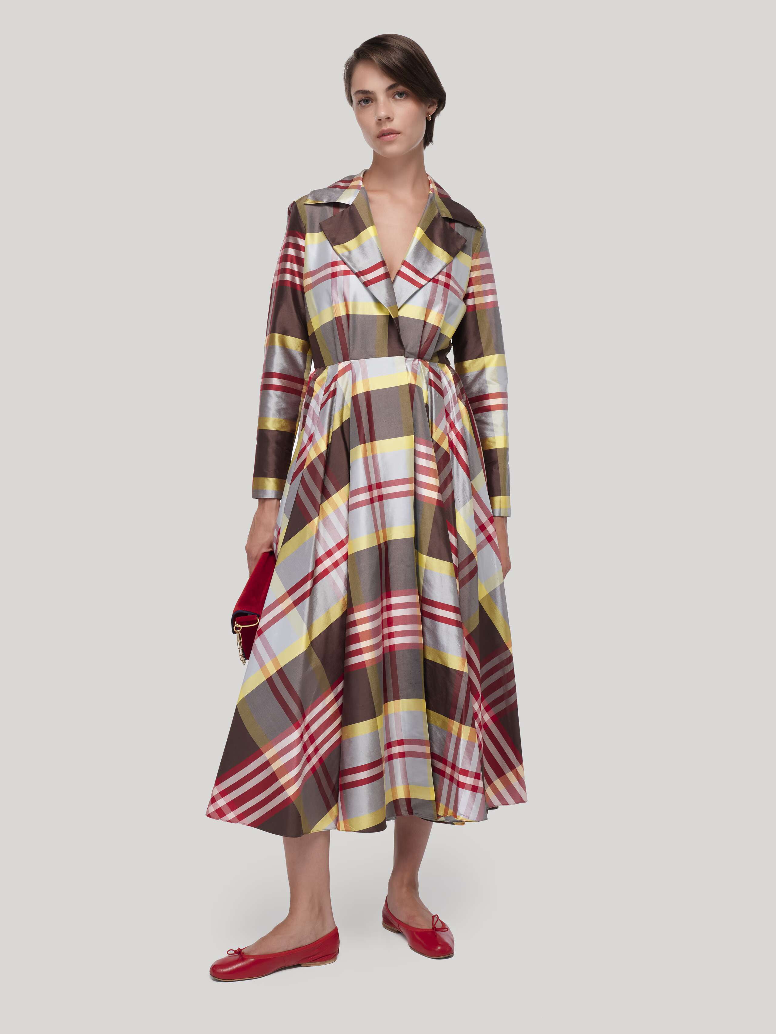 Delphine dress in Rosefinch Check