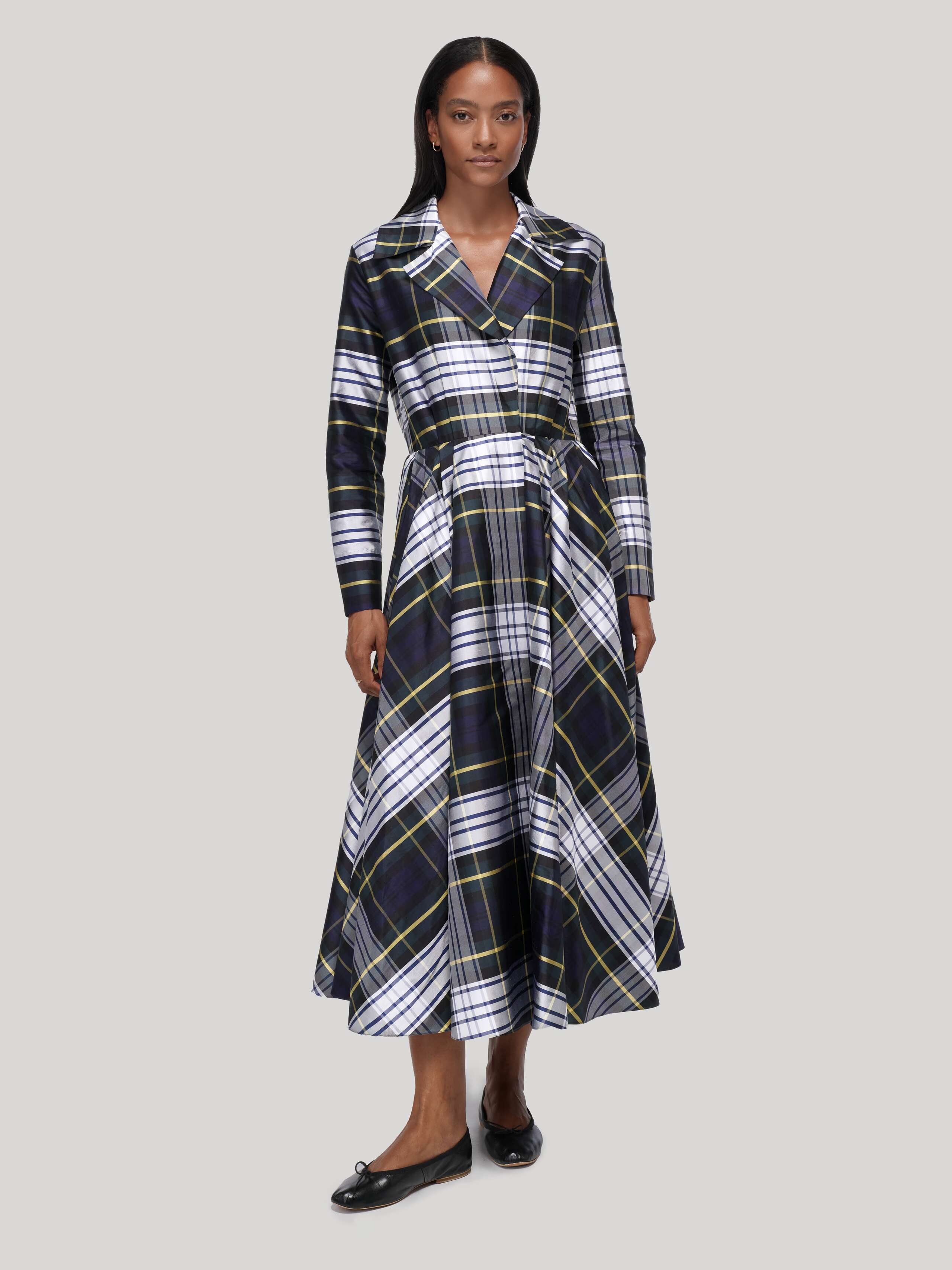 Delphine dress in Woodpecker Check