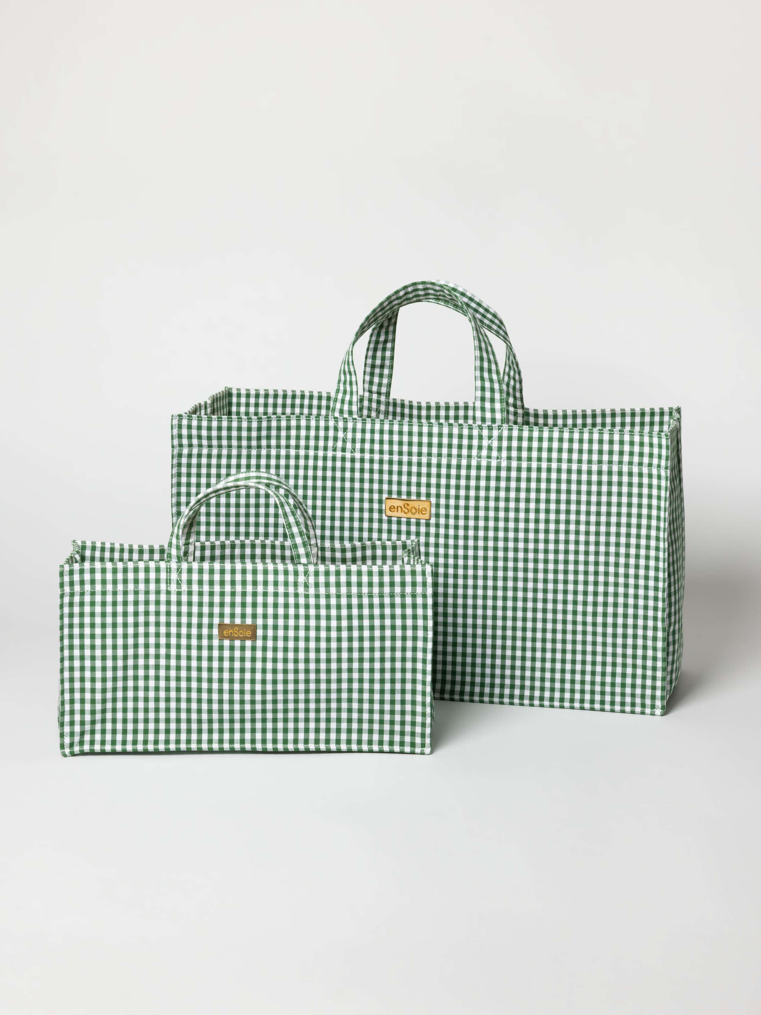 Flûte bag in vichy Linden Green