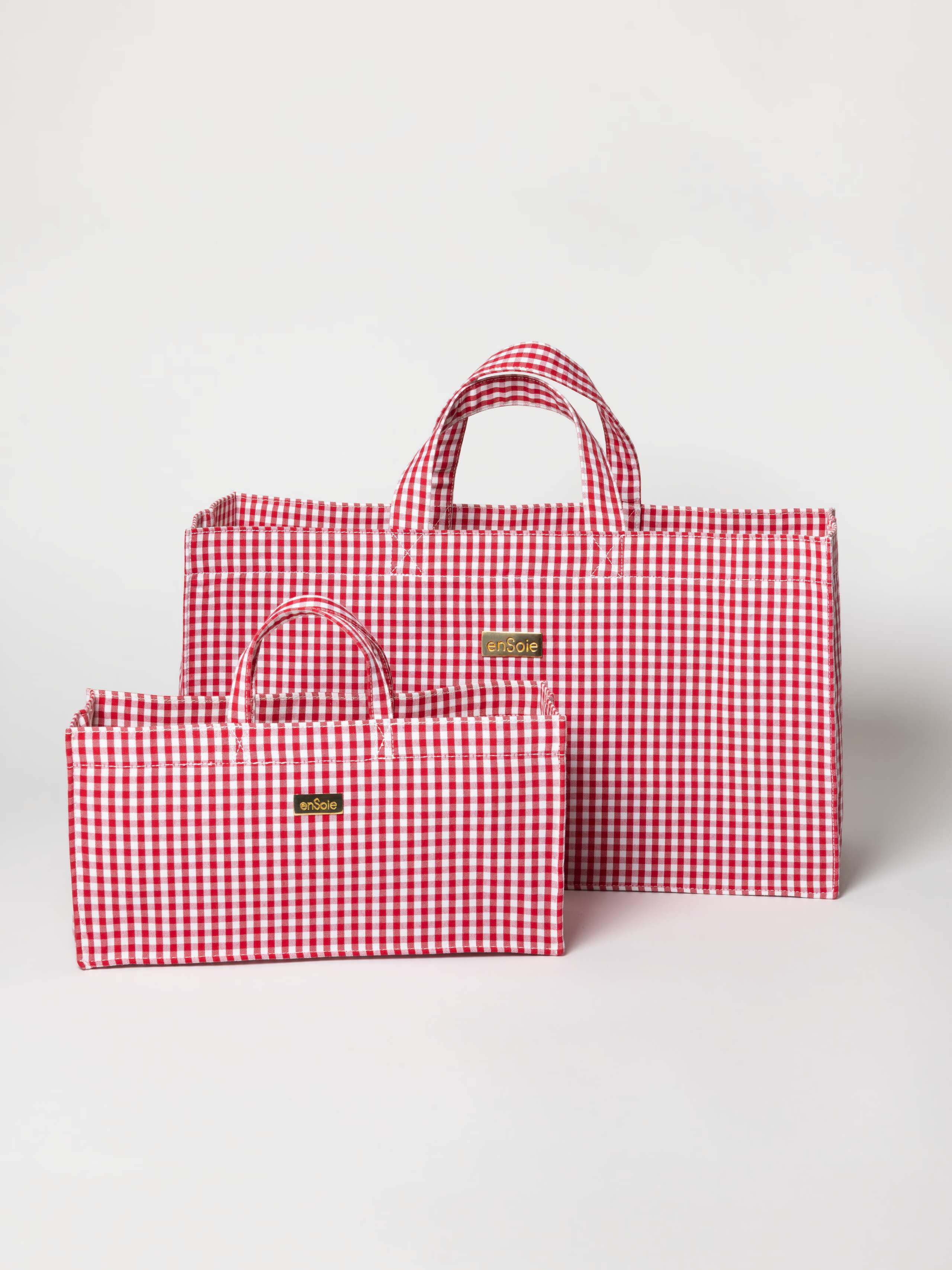 Flûte bag in vichy enSoie Red