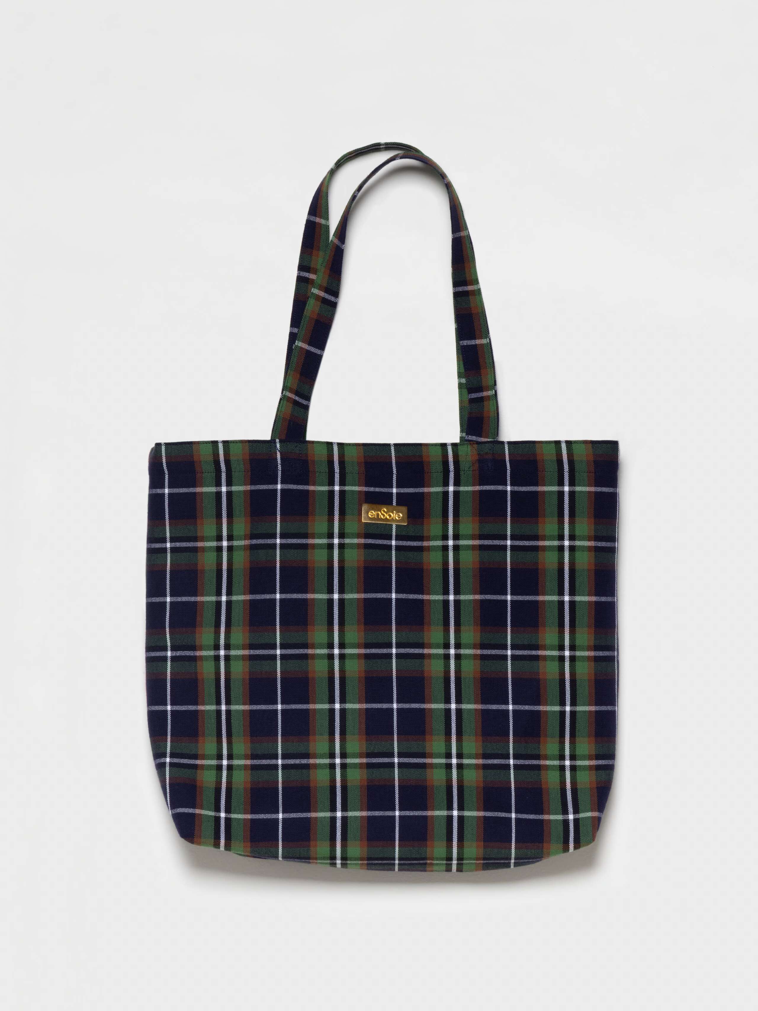 Detail Shot of All Day Bag in Tarbert Check 